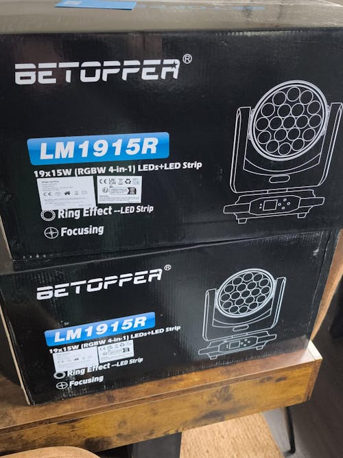 Betopper LM1915R 19x15w Wash Moving Head with Halo Ring