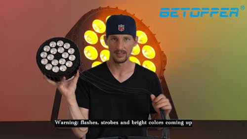 Betopper LPC1818 Upgraded 18x18W Lime Amber UV + RGB LED PAR Light