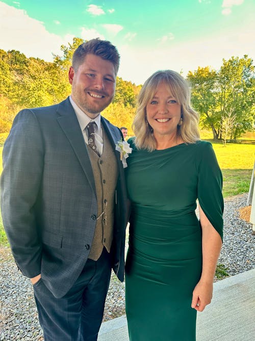 "Miriam" Long Jersey Draped Back Gown