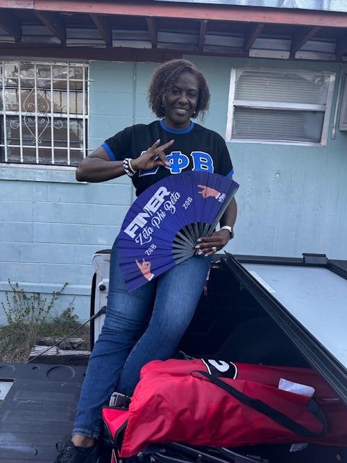 Zeta Phi Beta ΖΦΒ Embroidered Ringer T-Shirt