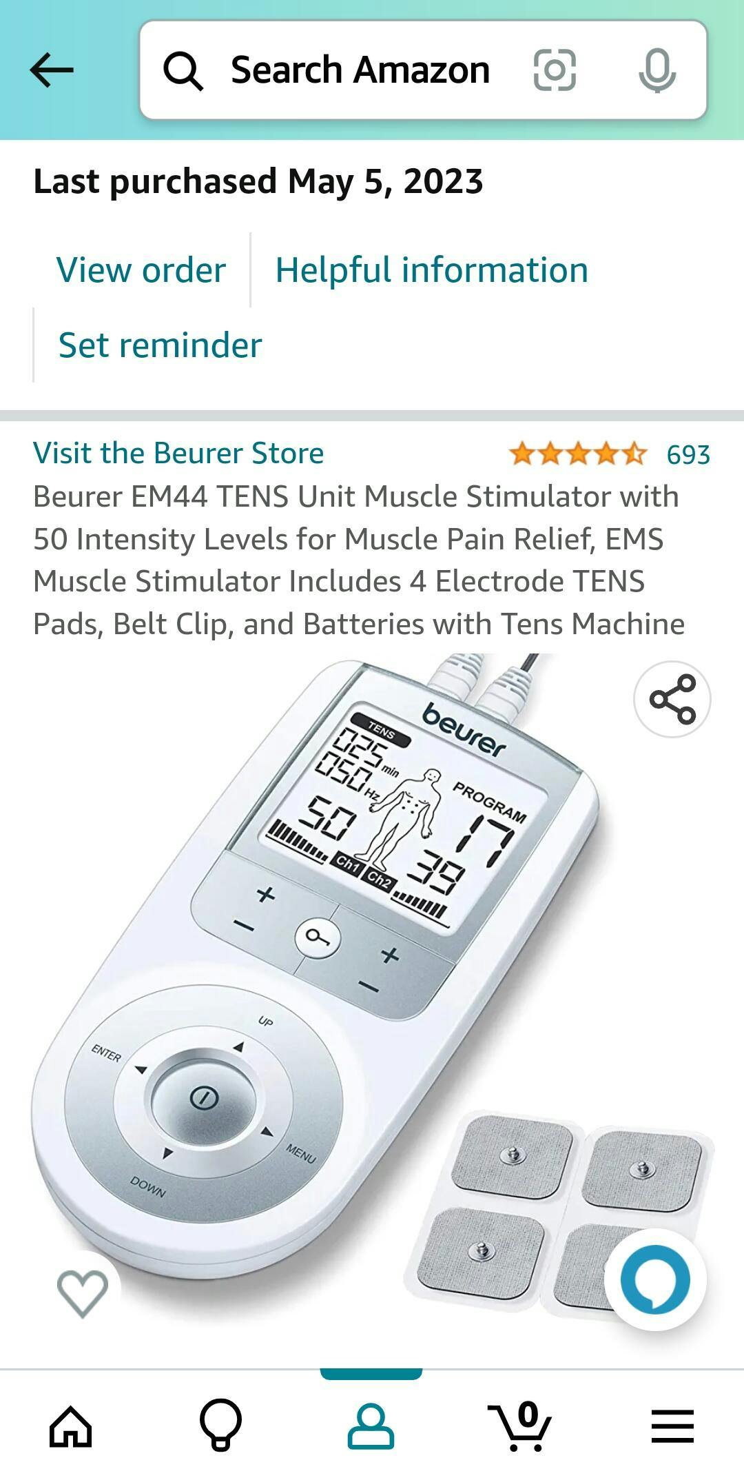 Dispositivo EMS + TENS digital Beurer, EM49 — Beurer North America