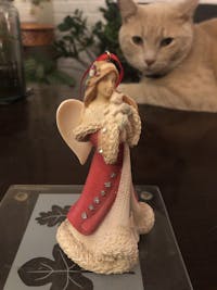 Heart of Christmas Angel with Kitten