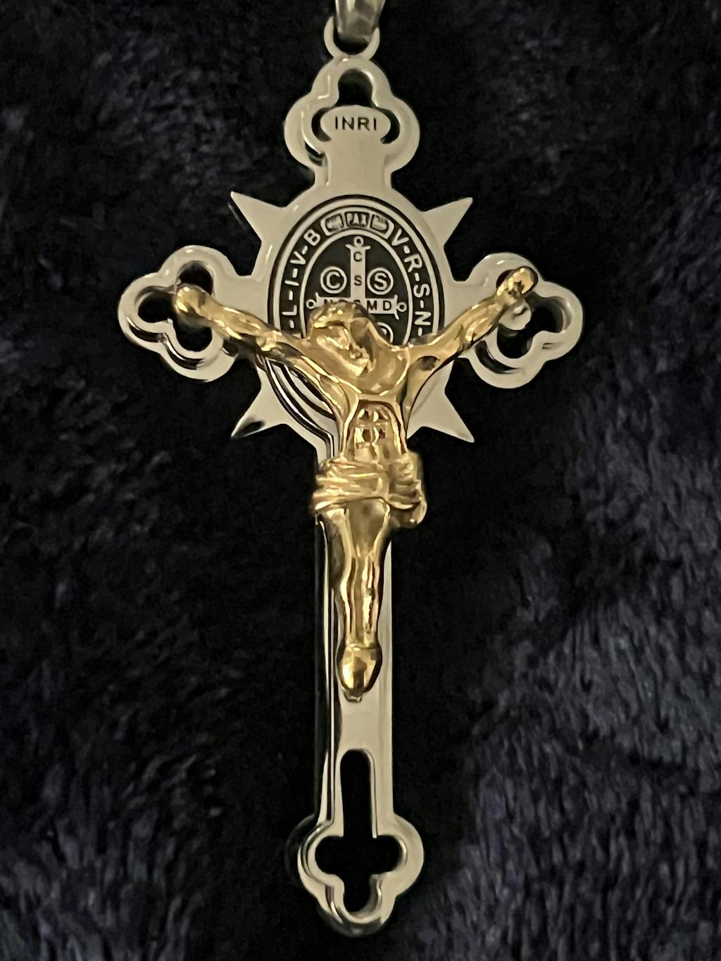 St. Benedict Exorcism Cross Bless you and your family BGCOPPER