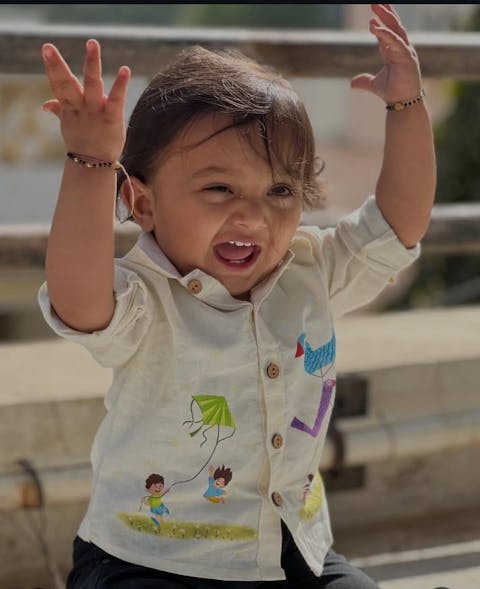 Colourful Kites Print Unisex Cotton Linen Shirt