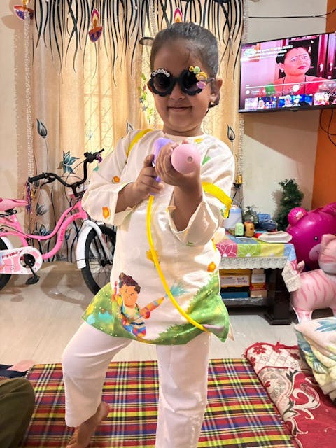 Organic Cotton Unisex 'Pichkari Party' Kurta Set