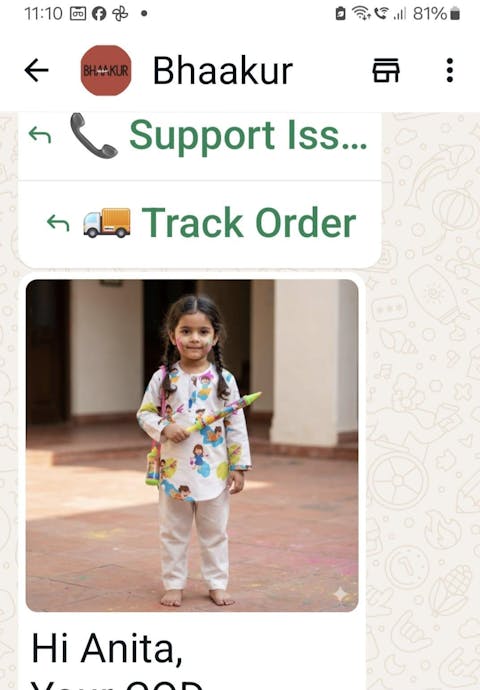 Organic Cotton Unisex 'Holi Hai' Kurta Set - White