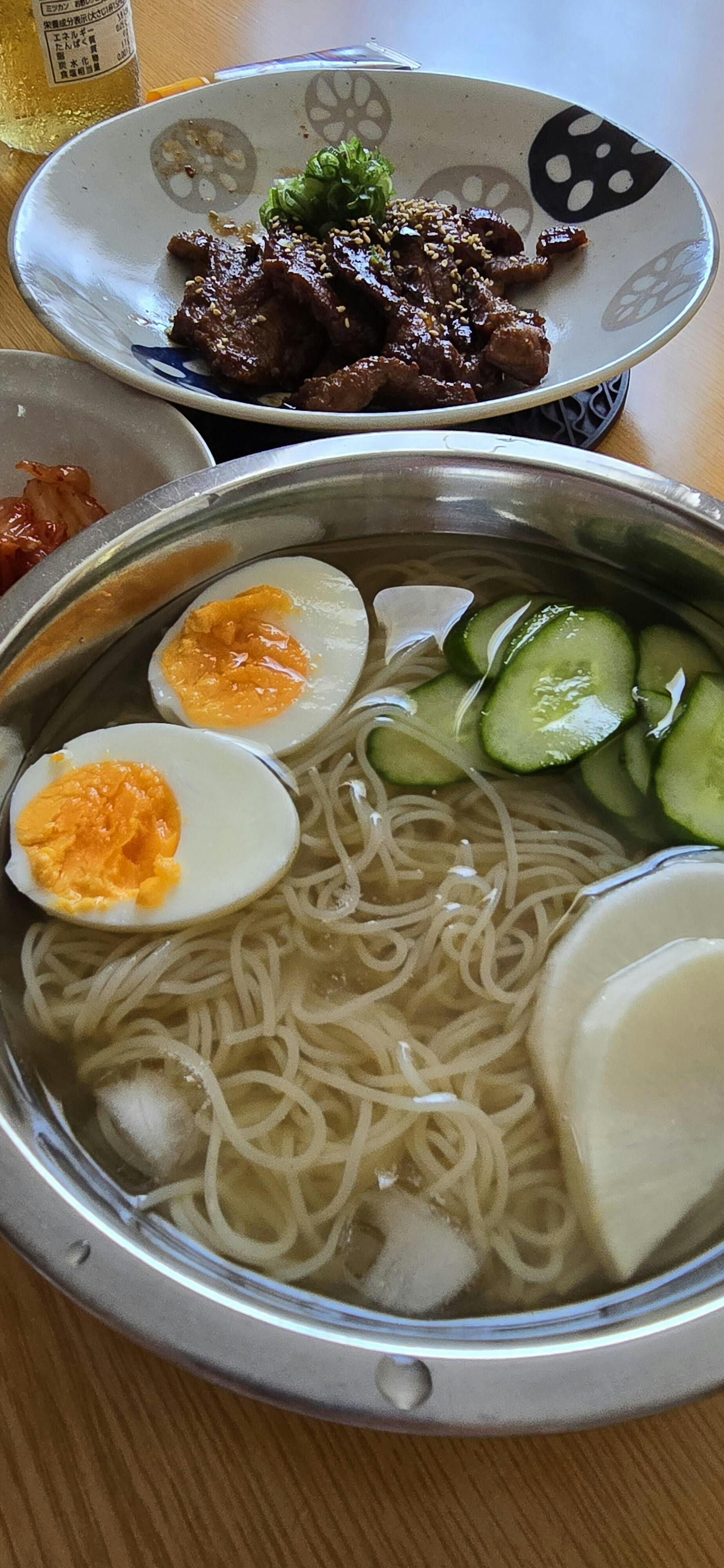 韓国惣菜bibim'ー【お得セット】韓国冷麺セット(水冷麺2人前/豚カルビ