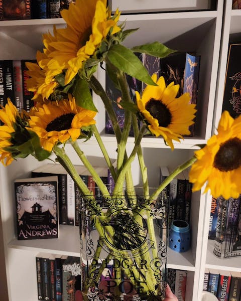 The Complete Tales and Poems of Edgar Allan Poe Acrylic Book Vase
