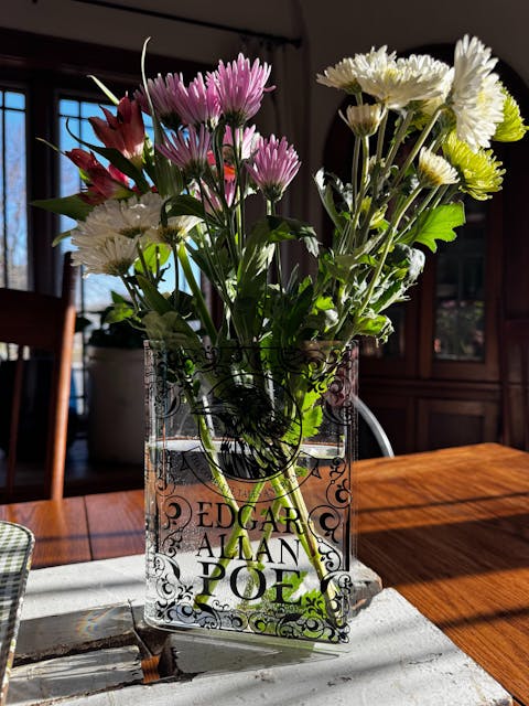 The Complete Tales and Poems of Edgar Allan Poe Acrylic Book Vase