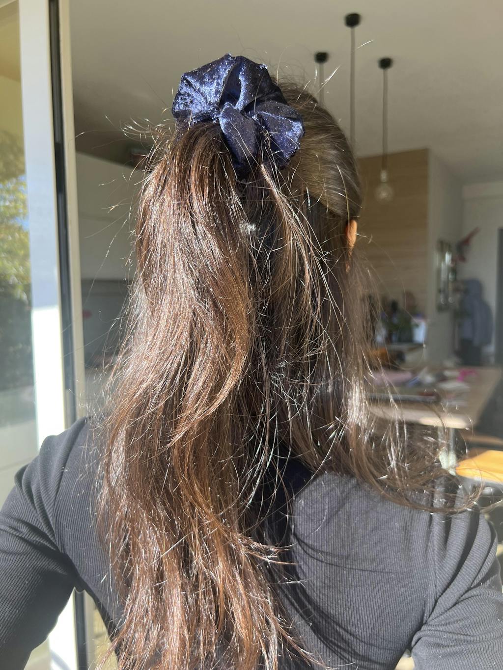 Chouchou en simili daim - Lilas