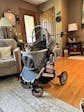 Pet Stroller with 4 Wheels, Foldable Pet Travel Carrier for Small/Medium Dogs Cats up to 50lbs, Detachble Portable Pet Bag