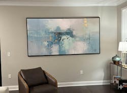 “Subtle Blue - Gray Abstract” - Blue, Gray & White Abstract, Minimalist Oil Painting On Canvas DKS757