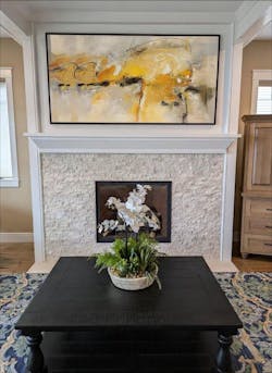 “Yellow - Gray Abstract” - Dynamic Abstract Painting On Canvas DKS431