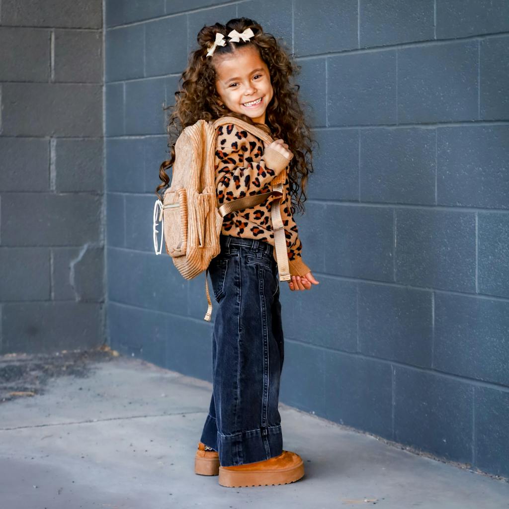 Corduroy Backpack- Camel