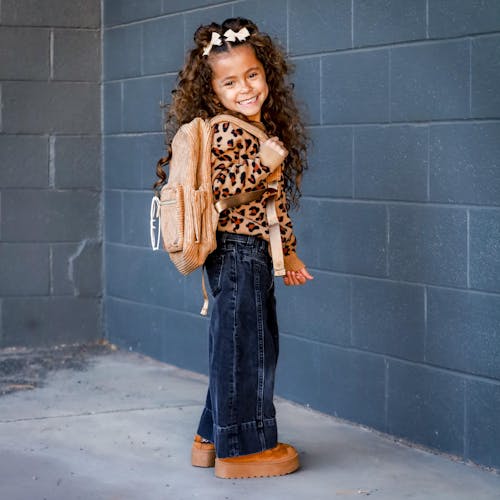 Corduroy Backpack- Camel