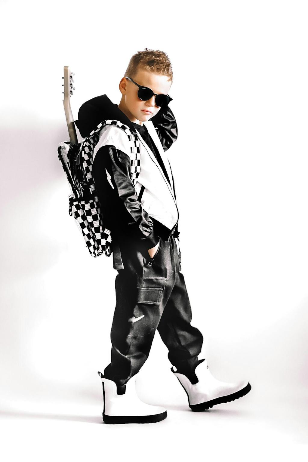 Clear Checkered Backpack