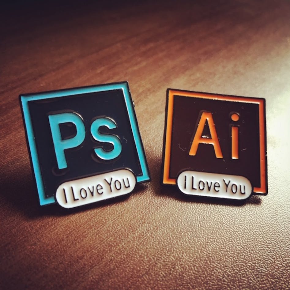 Ps Ai Love You Lapel Pins Set Of 2 Bigsmall In