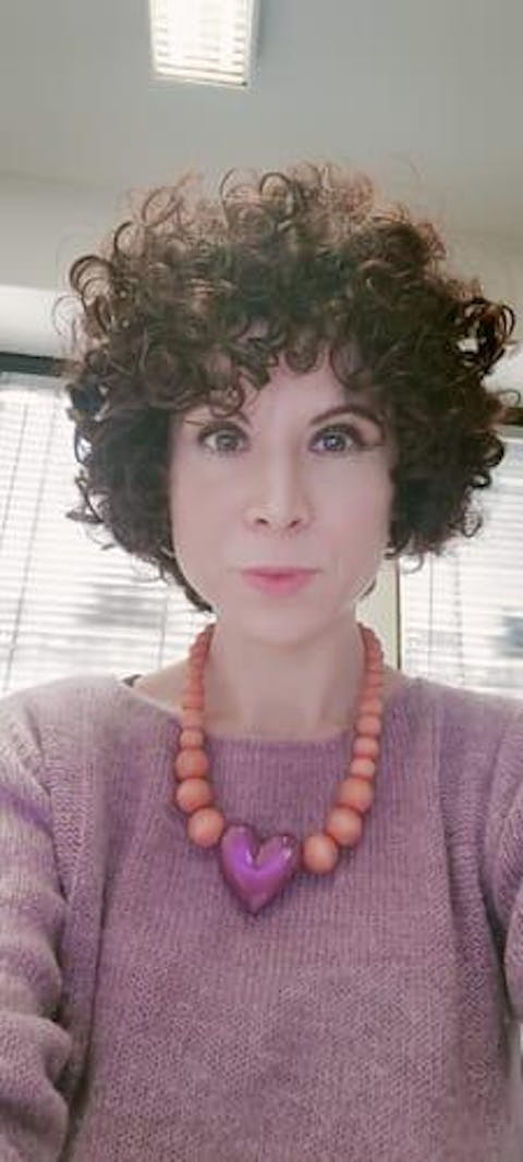 Collana Cuore legno e resina