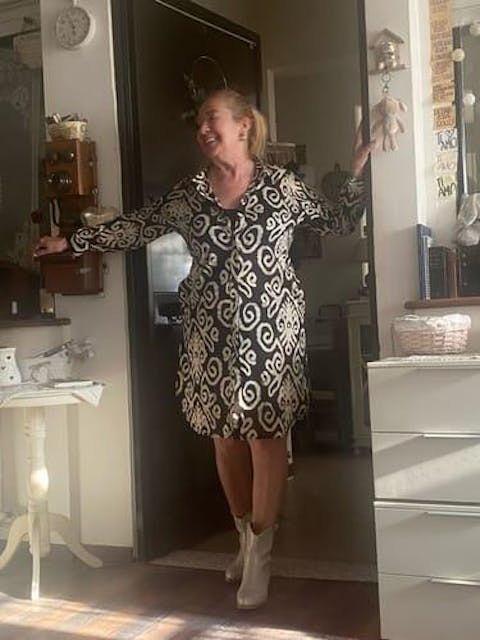 Vestito camicione midi cotone boho Marta