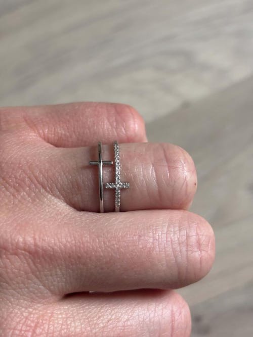 Bague Croix Minimaliste Maël Argent