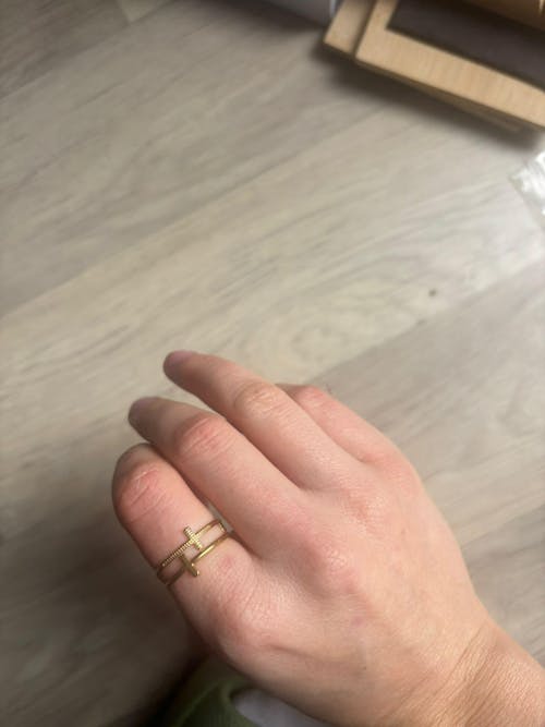 Bague Croix Anaëlle - Acier Inoxydable