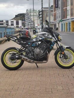 Yamaha MT07 Graphic Kit fits 2014 - 2017 Decal Yellow Blue