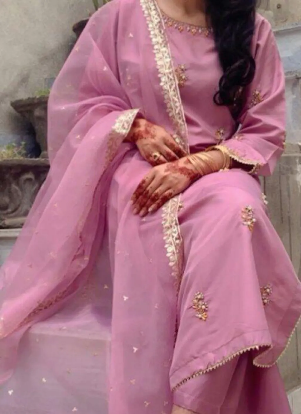 Handmade Adda workedsilk formal Pret✨