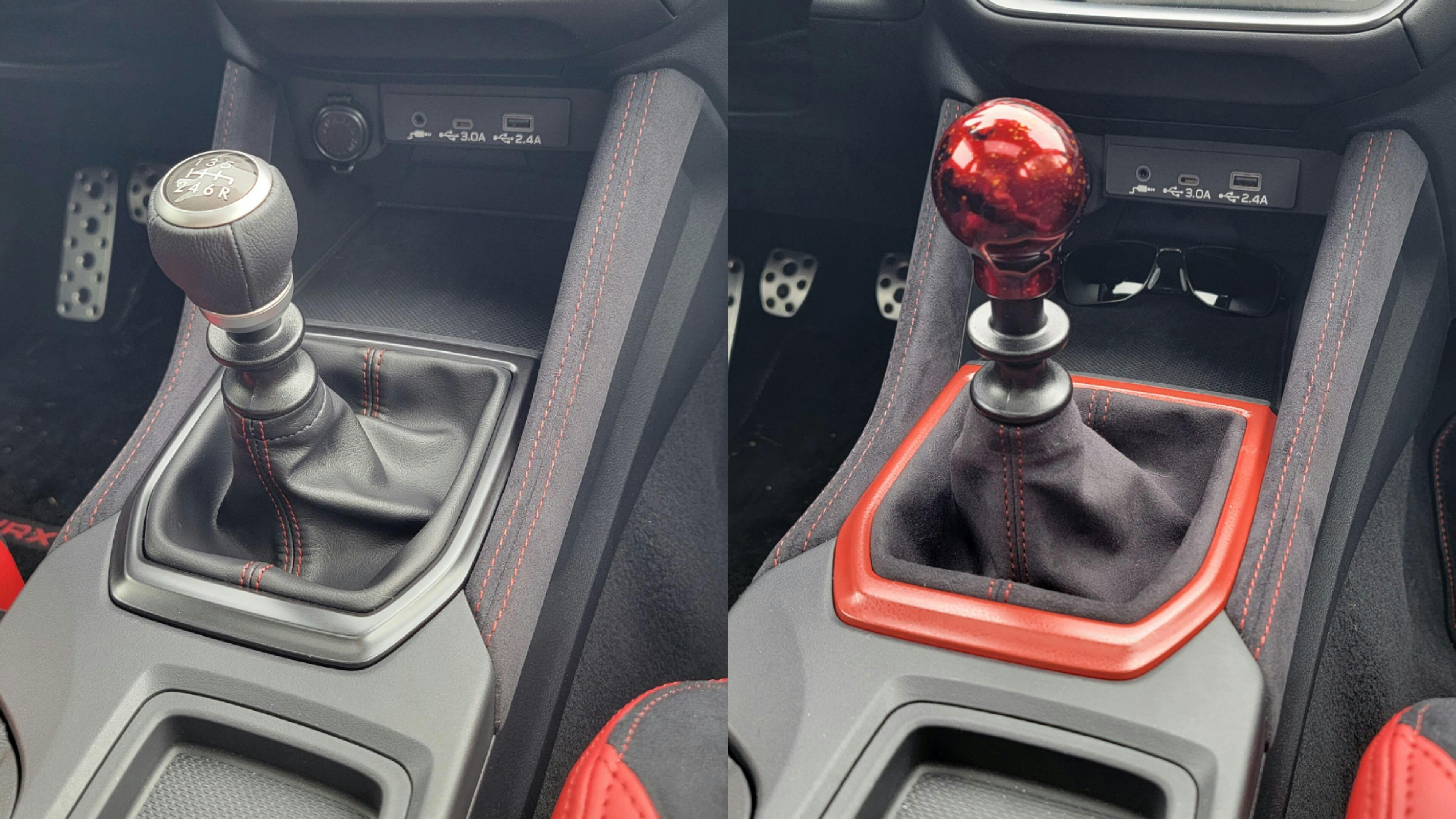 Billetworkz Shift Knob - Red Cosmic Space - Subaru WRX 6-Speed