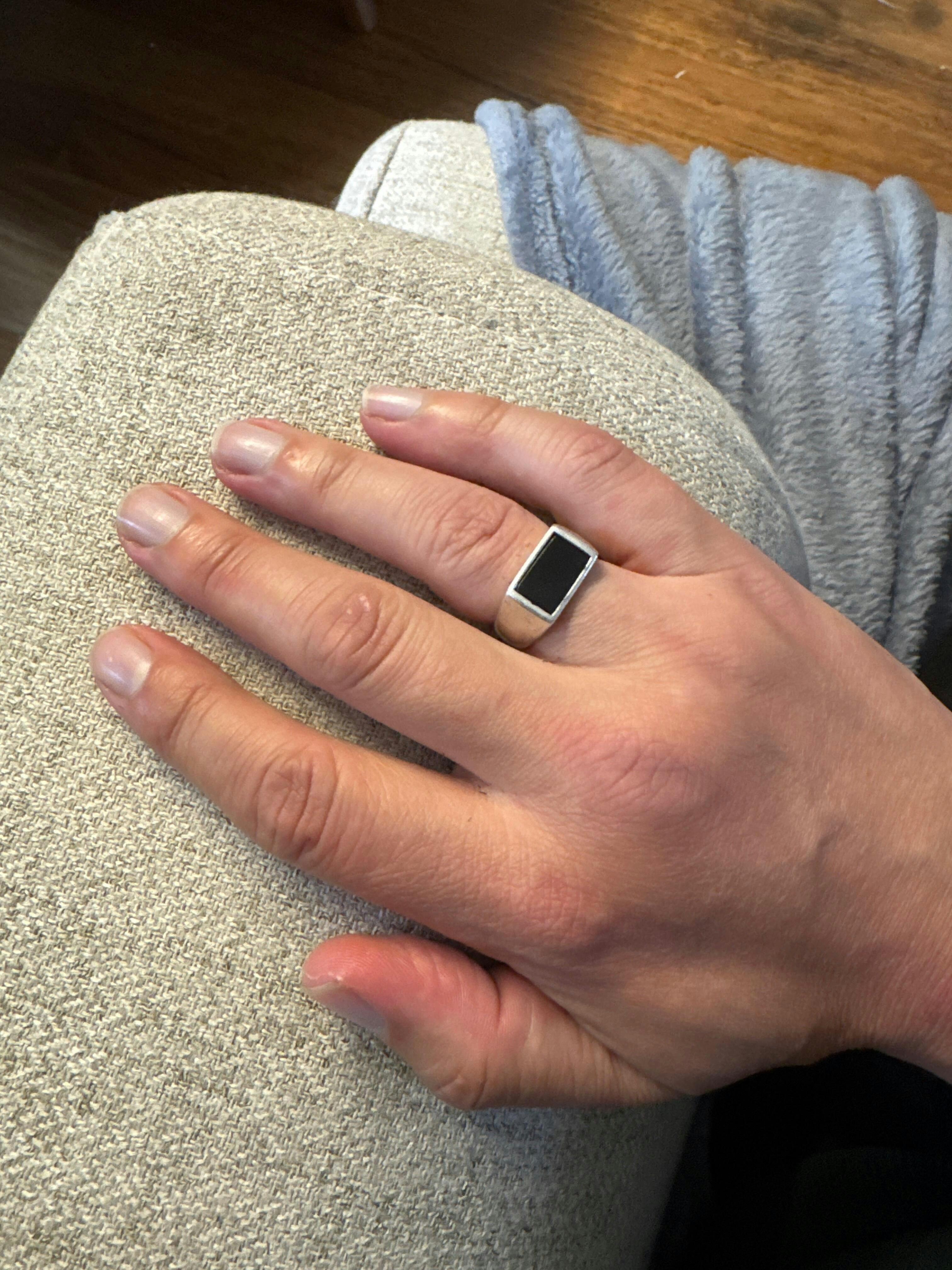 Onyx Ring | Mens Sterling Silver Ring– Billie Jo