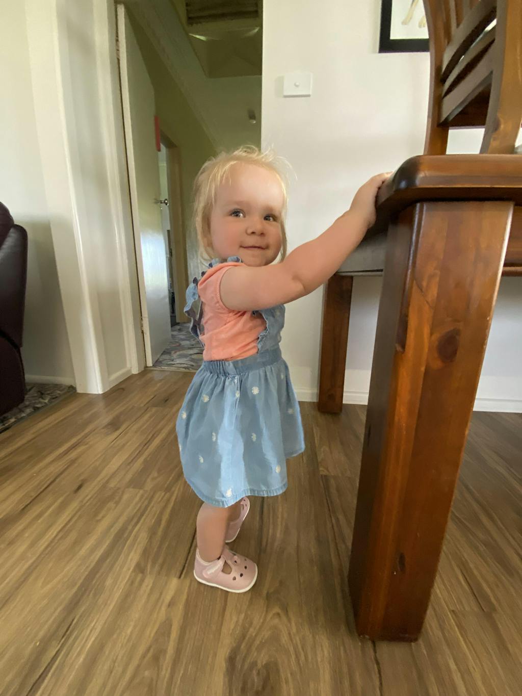 ROSIE light pink baby girls t-bars