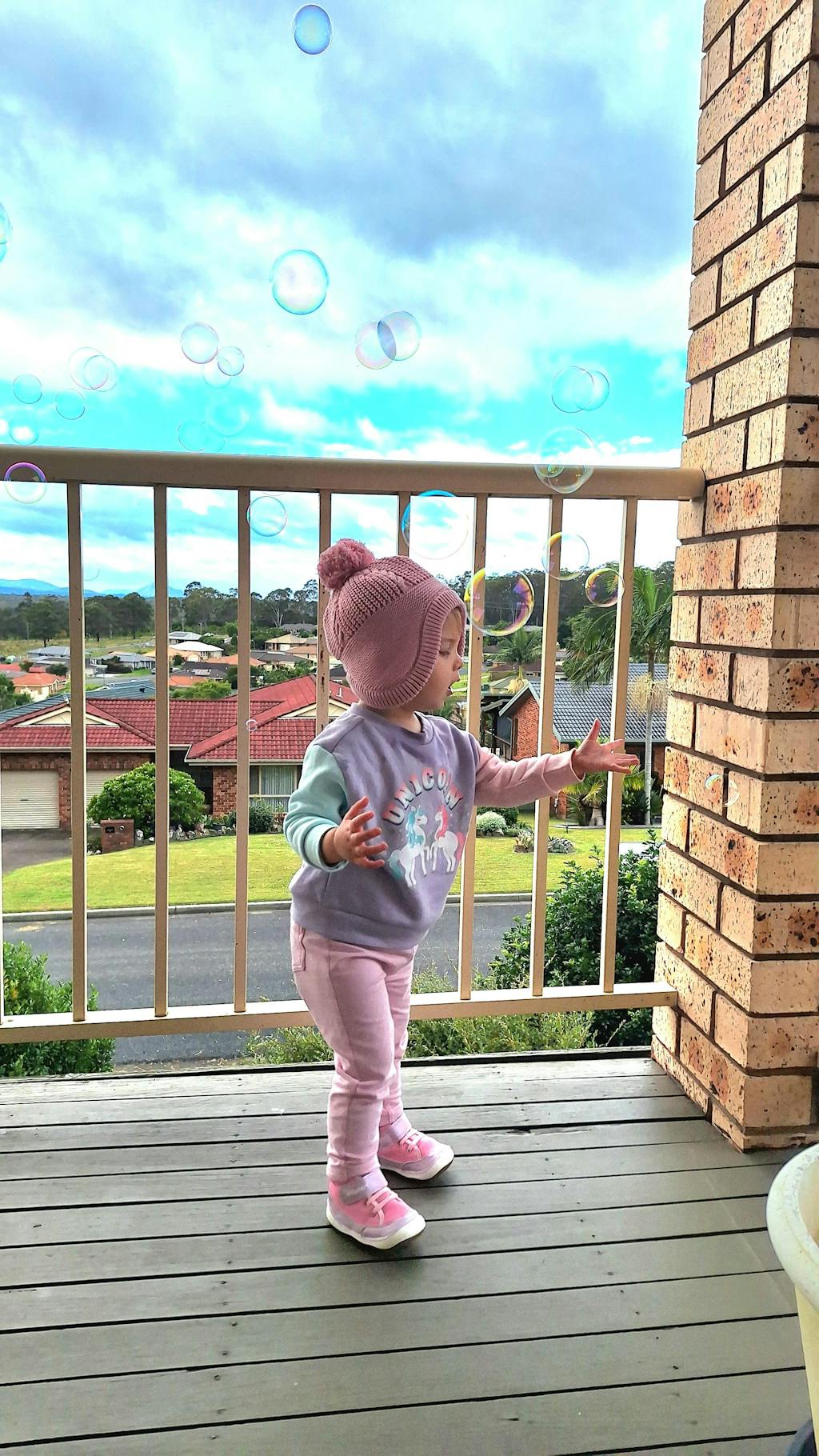 FLOSS pink and purple baby and toddler girls high-top sneakers