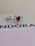 Anillo Corazón Elevado Rojo