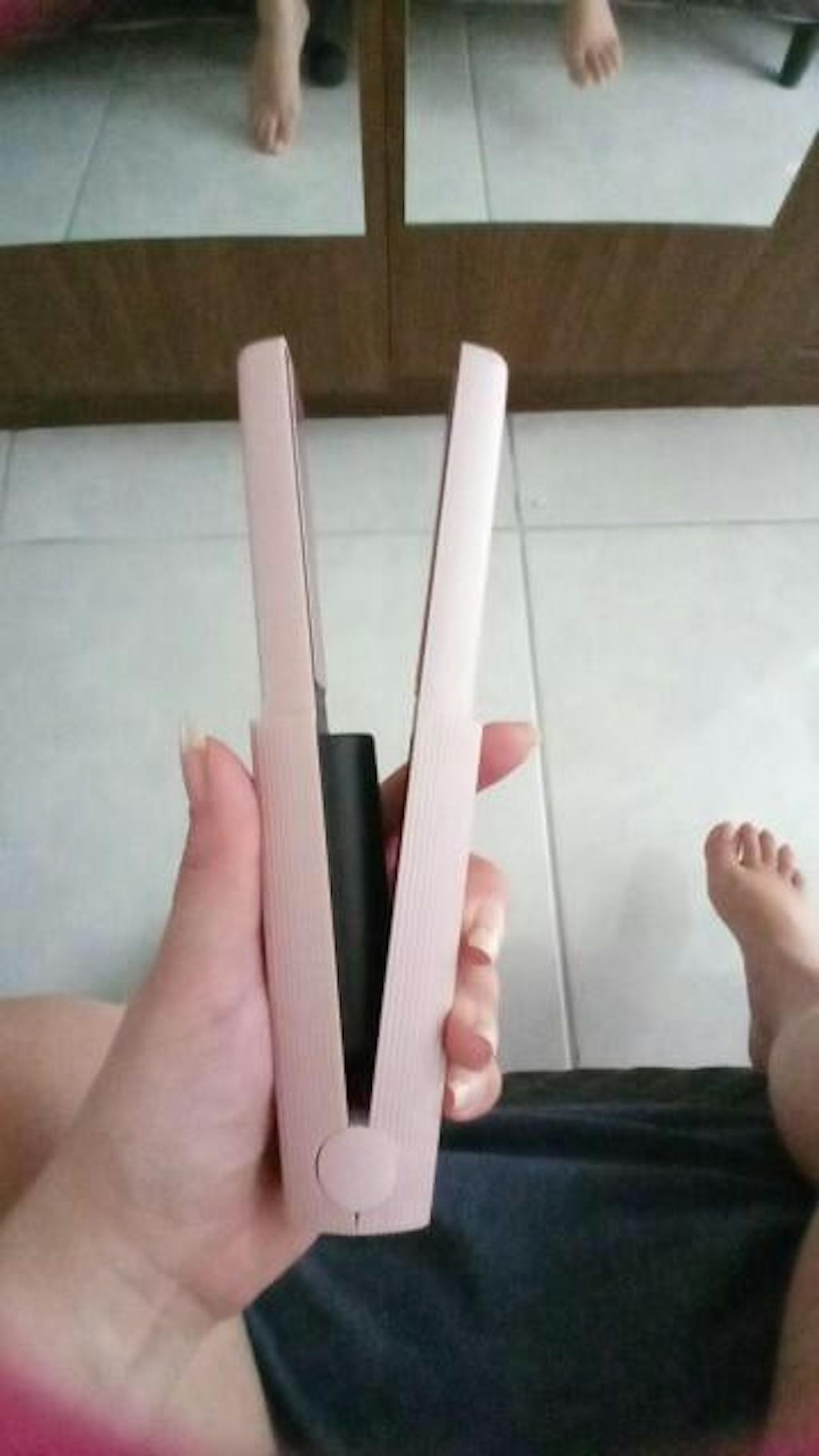 Mini 2 in 1 USB Cordless Hair Straightener Splint Hair Styling Curler