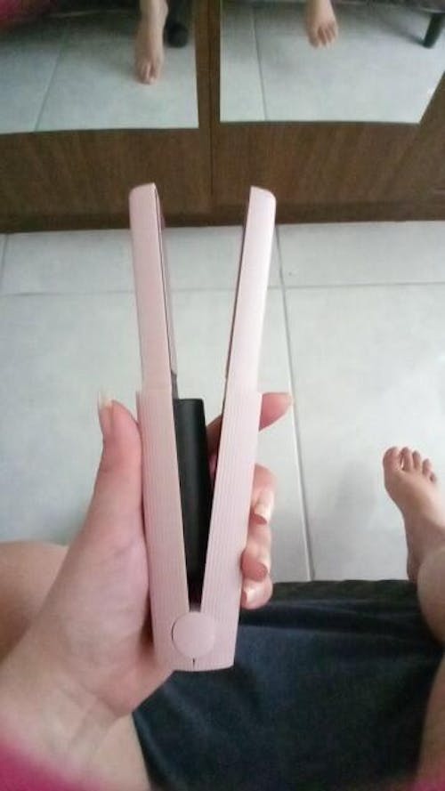 Mini 2 in 1 USB Cordless Hair Straightener Splint Hair Styling Curler