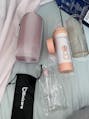 Flosstra Portable Water Flosser for Travel Use - Pink Color