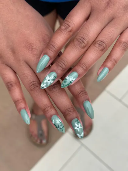 green emerald velvet dress Green Nail Polish