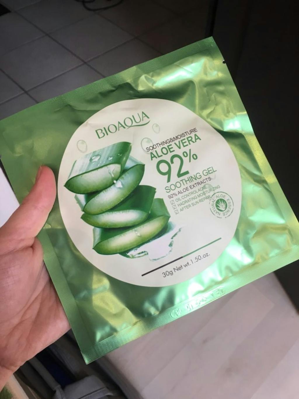 (BQY0481) Aloe Vera Soothing Gel Face Mask BIOAQUA OFFICIAL STORE