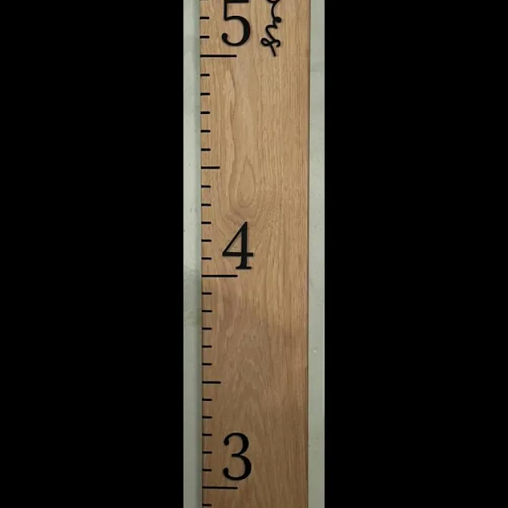 Hickory Growth Chart Ruler - Black Numbers