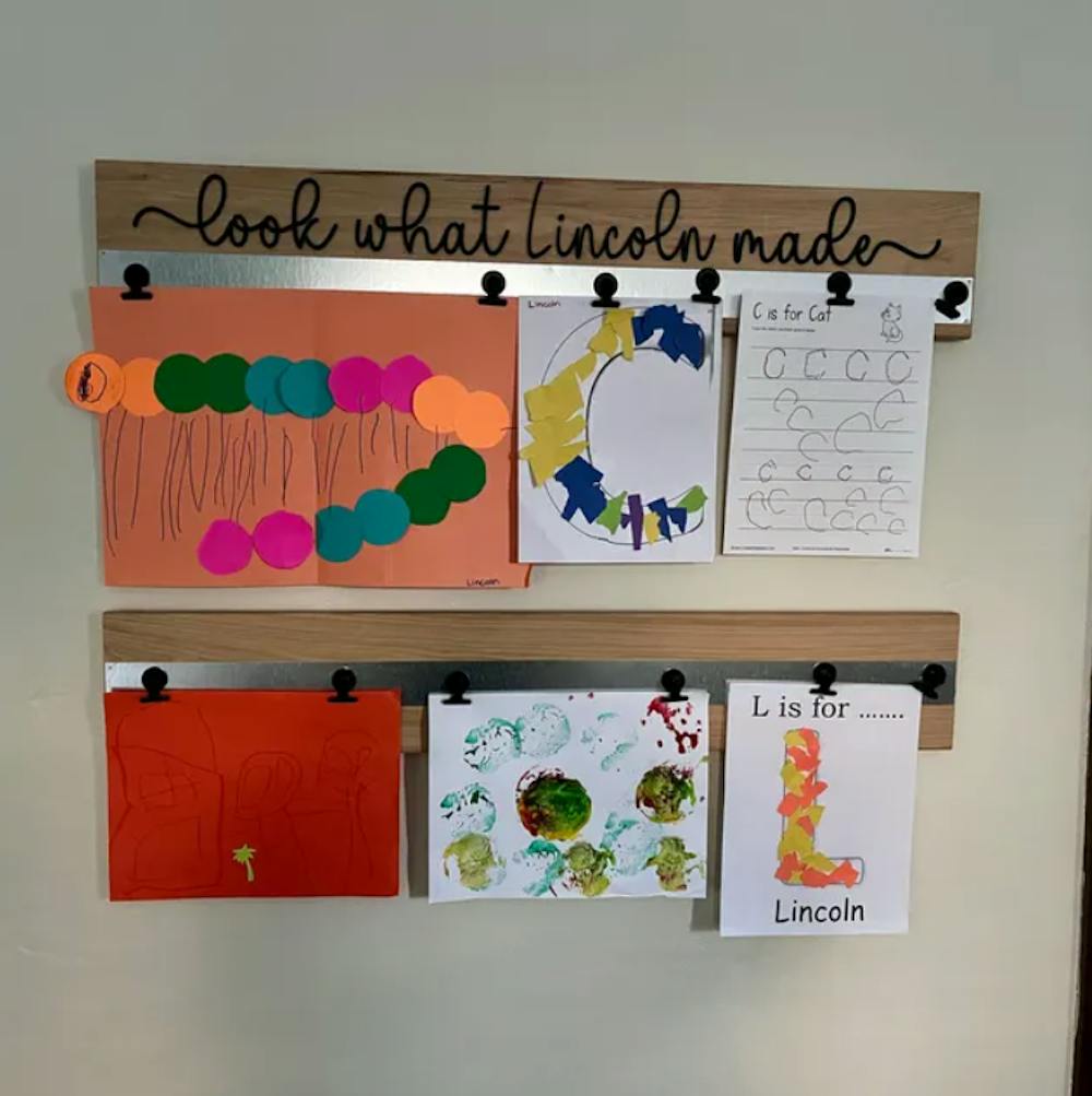 Artwork Display - Hickory & Black