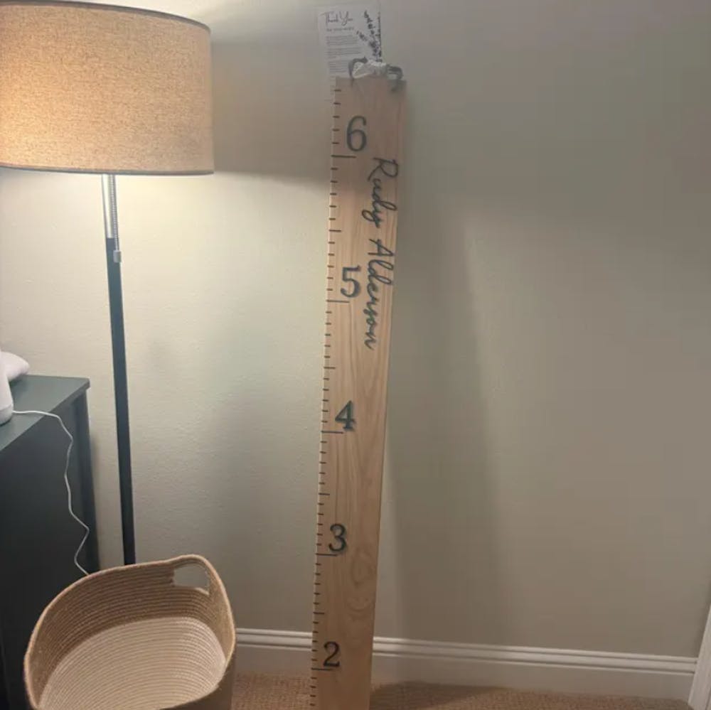 Hickory Growth Chart Ruler - Black Numbers