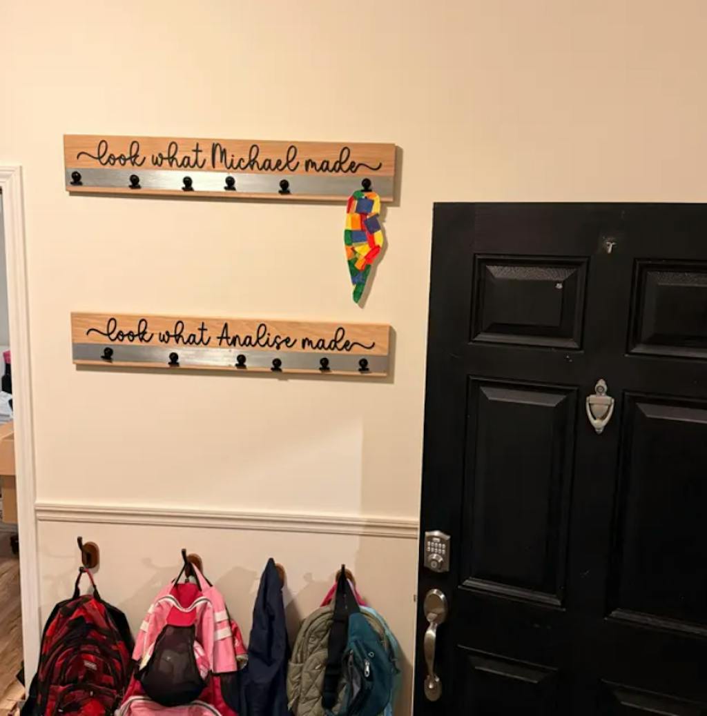 Artwork Display - Hickory & Black