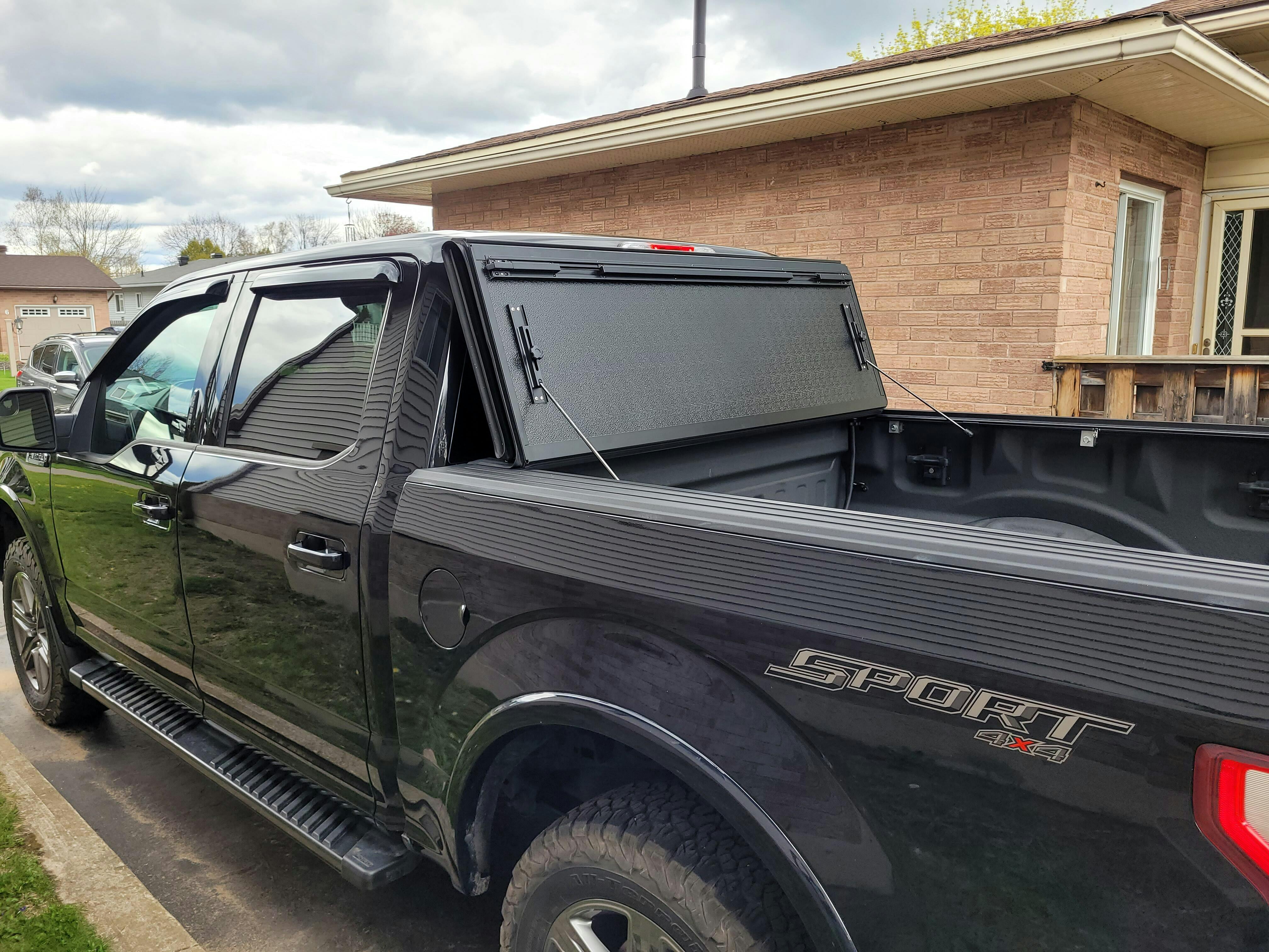 Ford F150 Flip Back Hard Trifold Tonneau Cover Bison Tonneau Covers