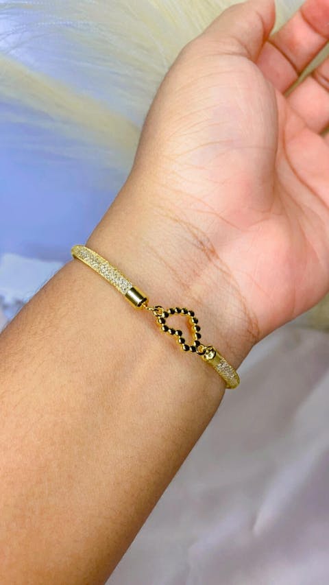 Pulsera de ensamble cordon brillante