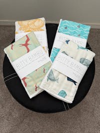 Whales Baby Burp Cloth -Single Burp Cloth - Baby Gift - Gender Neutral Baby Gift - Nautical Layette Gift- Made in Maui, Hawaii USA