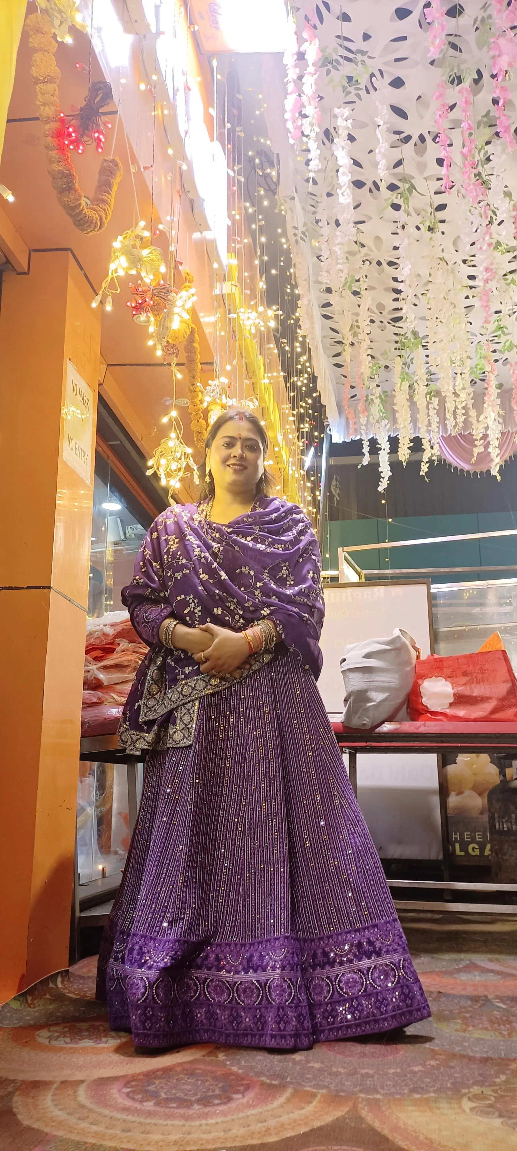 Purple Color Embroidered Lehenga Choli - Rent main image 0