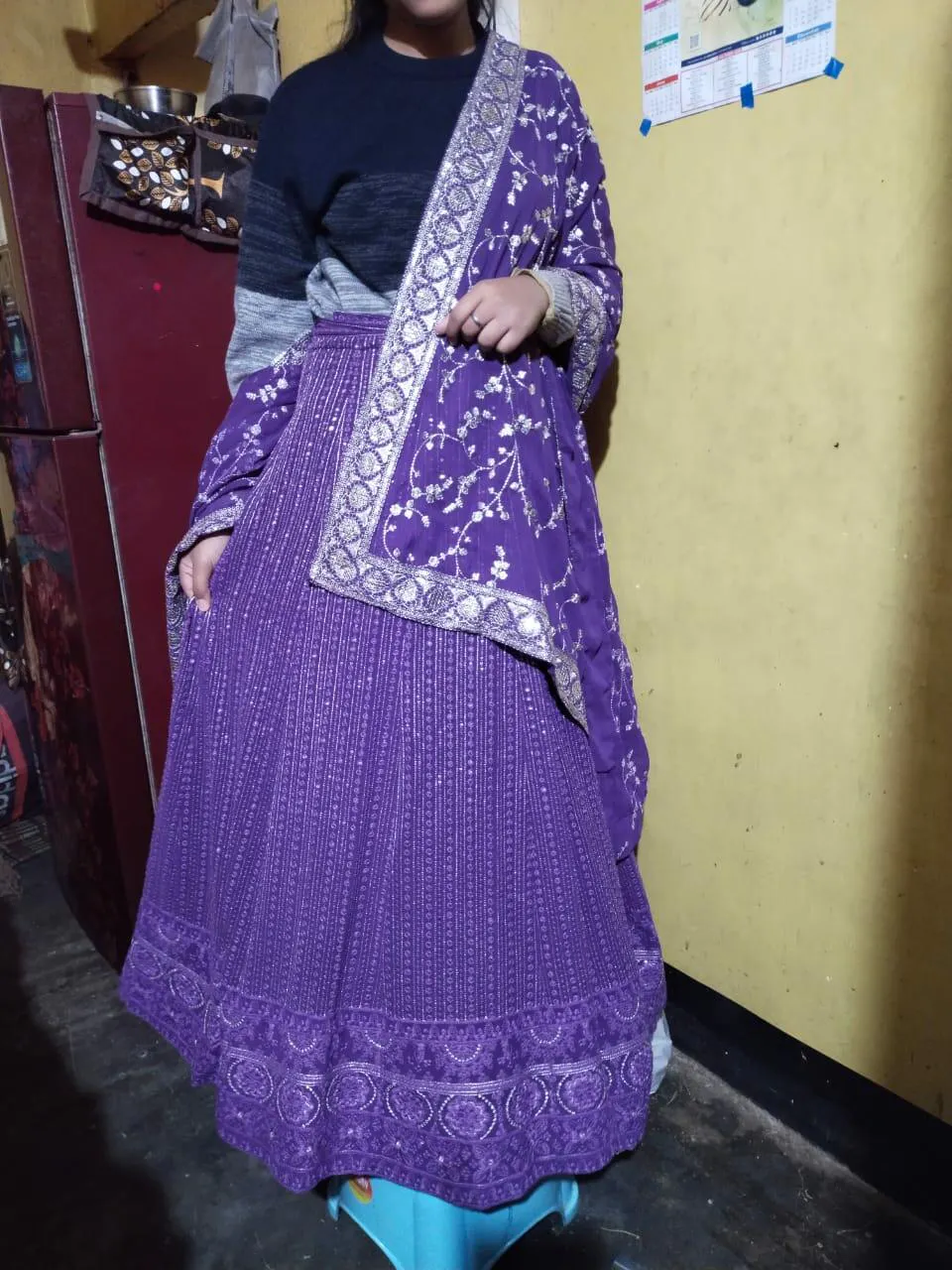 Amazing Blush Purple Embroidered Designer Lehenga Choli main image 1