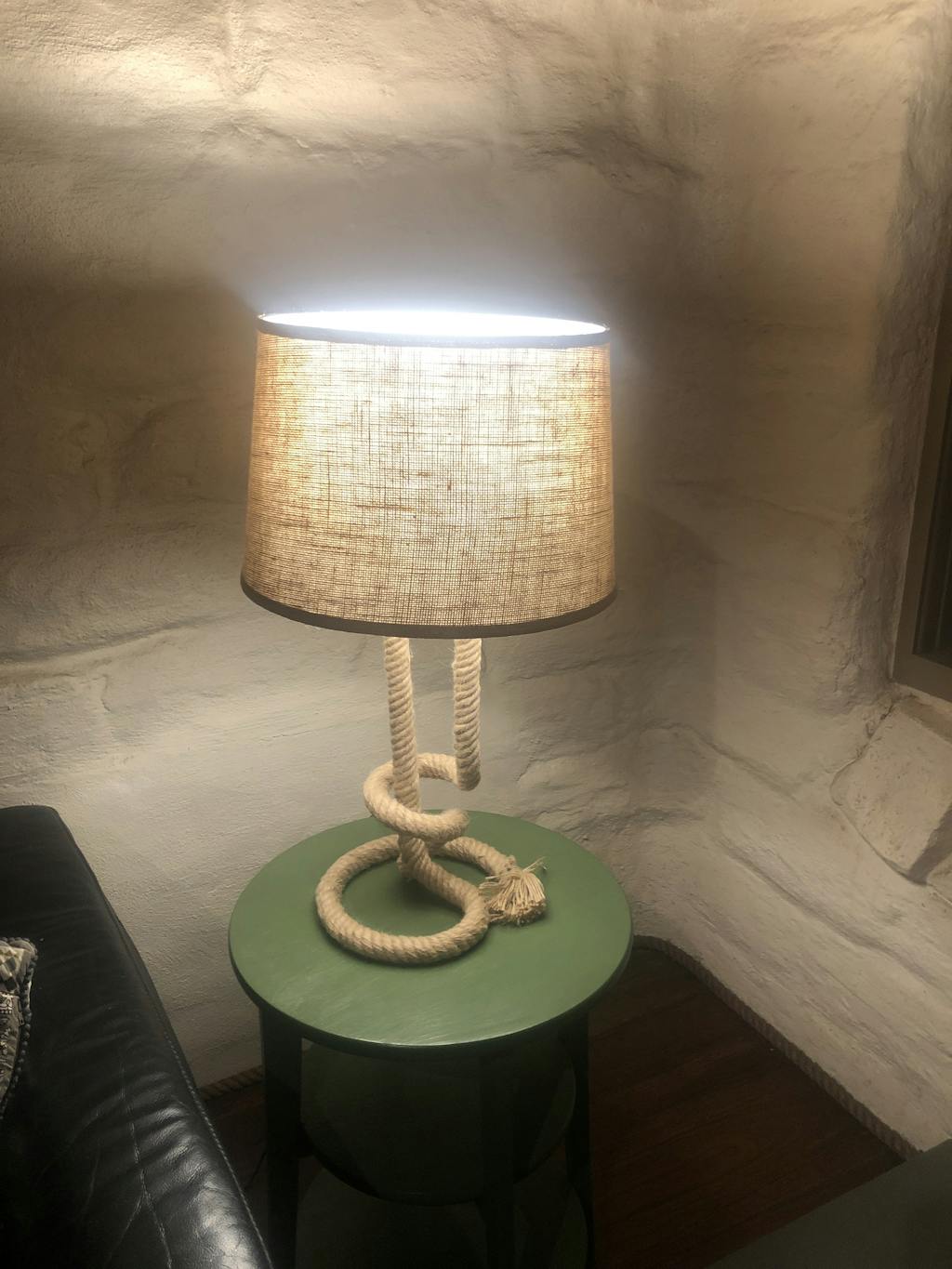 Sea Rope Twist Table Lamp Black Mango