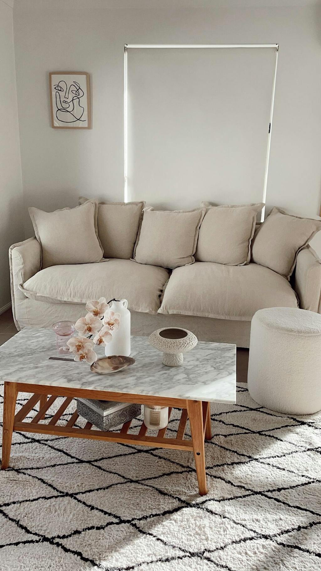 The Cloud 3 Seater Sofa with Cloudy Grey Slipcover Black Mango