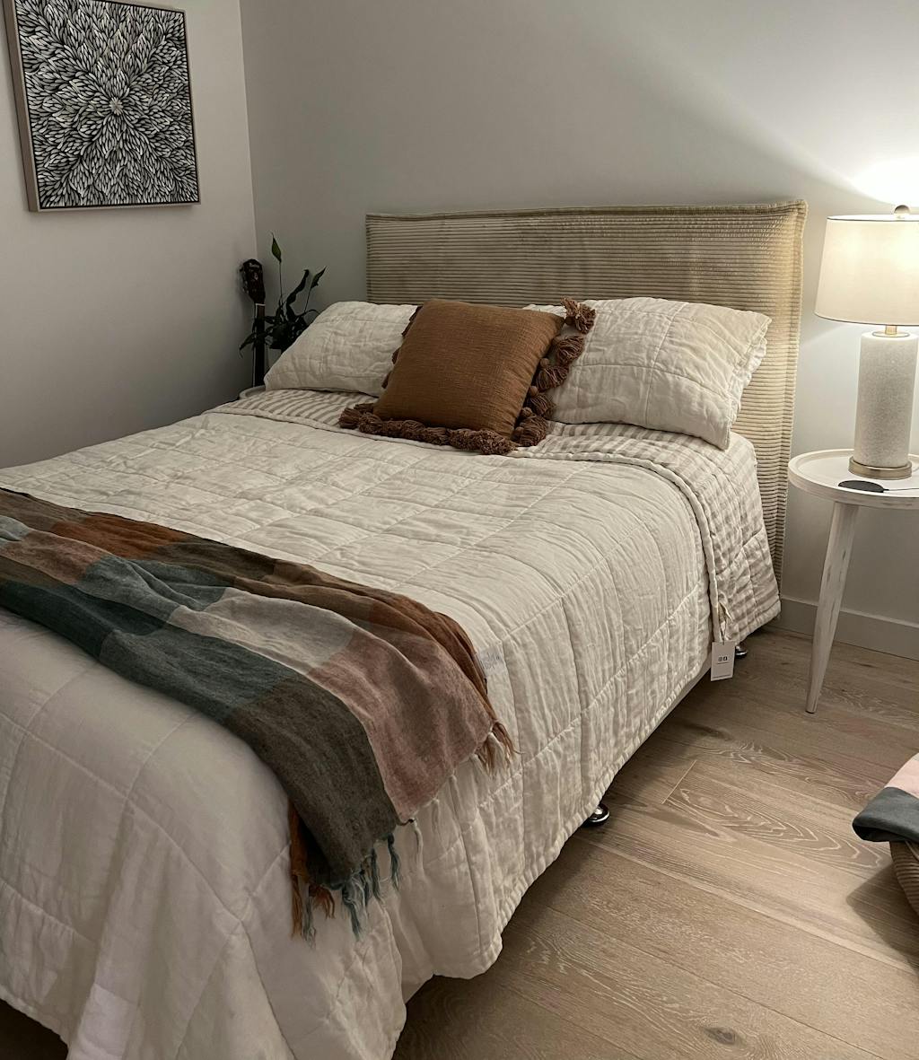 Juno Bedhead with Slipcover Double Size Teal Black Mango Black