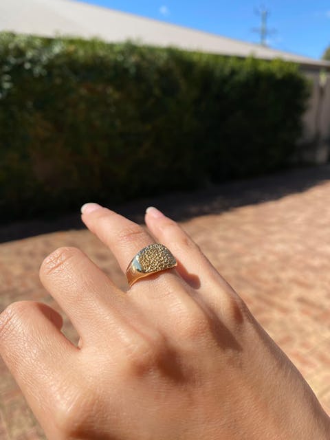 Dog Nose Print Signet Ring